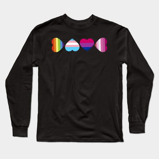 Heart LOVE - LGBT Gay Pride Month product Long Sleeve T-Shirt by theodoros20